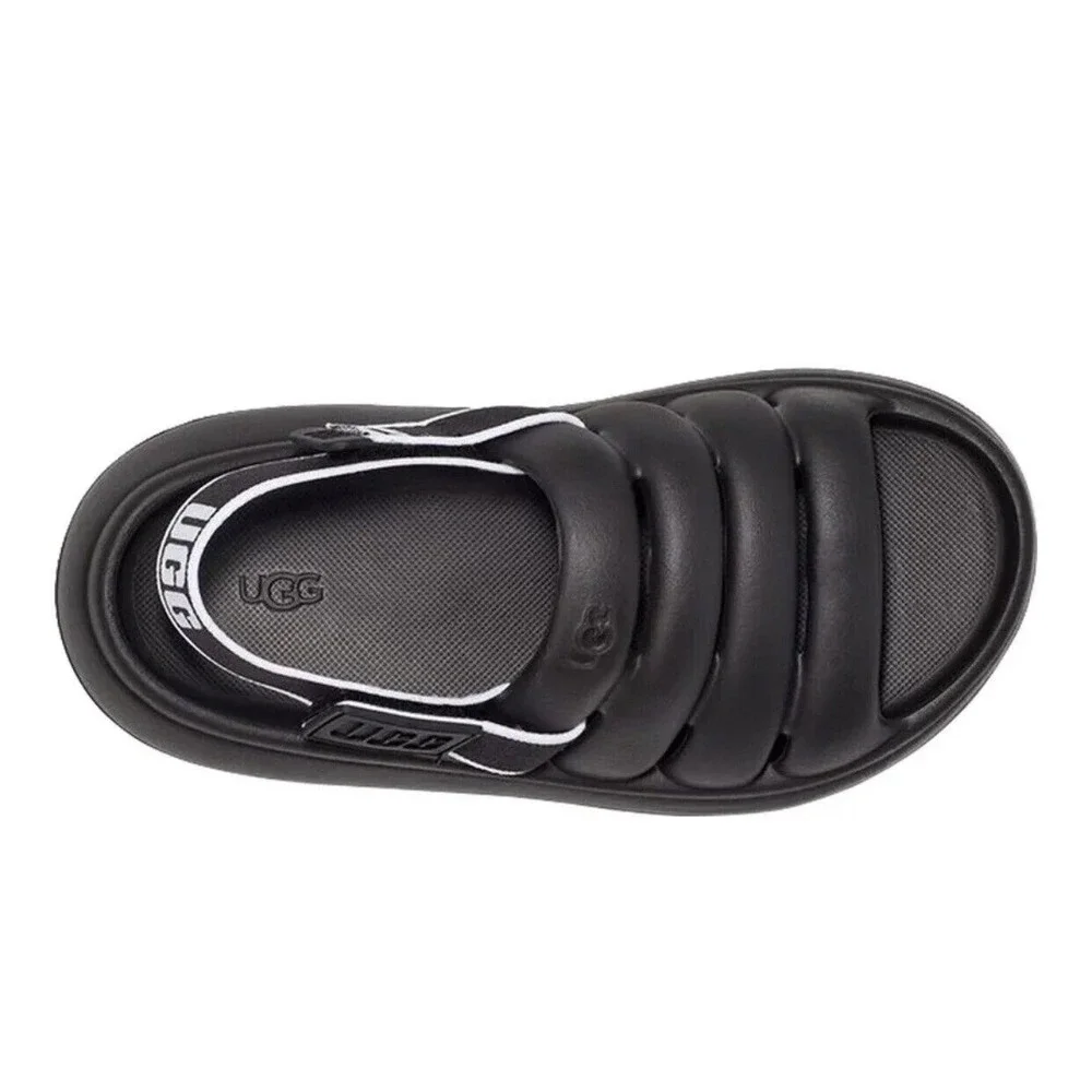 UGG‎ Toddlers Sport Yeah Sandals Black Toddler Kids Size 13 Black W/ B/W Strap